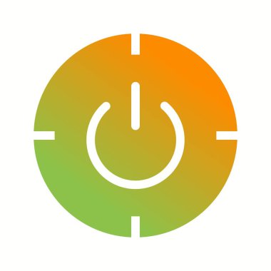 Eşsiz Zamanlanmış Güç Açılıp Kapalı Vektör Kabartma Simgesi