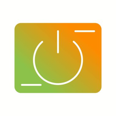 Eşsiz Güç Düğmesi Vektör Kabartma Simgesi