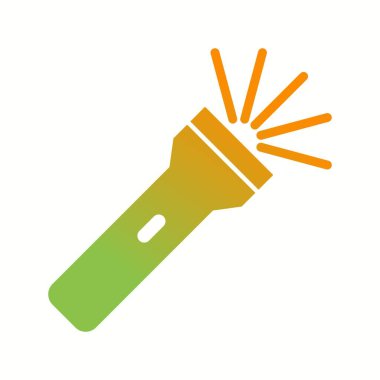 Benzersiz El Feneri Vektör Kabartma Simgesi