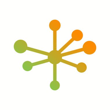 Benzersiz Moleküler Yapı Vektörü Kabartma Simgesi