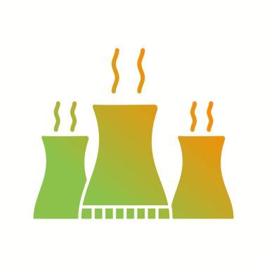 Eşsiz Nükleer Santral Vektör Kabartma Simgesi