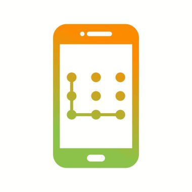 Benzersiz Desen Kilit Vektör Kabartma Simgesi