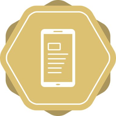 Eşsiz Çevrimiçi Gazete Vektörü Kabartma Simgesi