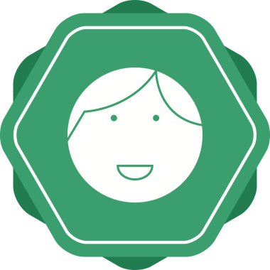 Eşsiz Mutlu Adam Vektör Kabartma Simgesi