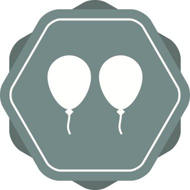 Eşsiz Balonlar Vektör Kabartma Simgesi