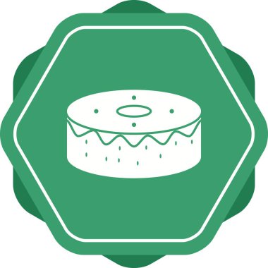 Eşsiz Doğumgünü Pasta Vektörü Kabartma Simgesi