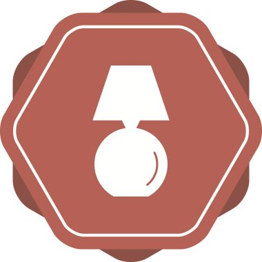 Benzersiz Tablo Lambası Kabartma Vektör Simgesi