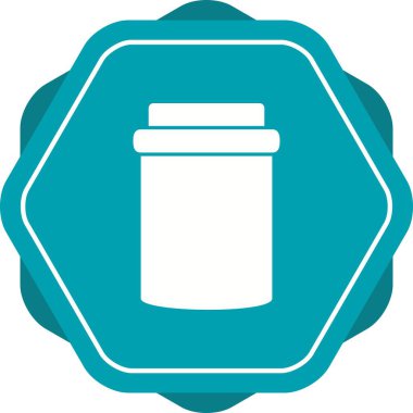 Benzersiz Reçel Şişe Vektörü Kabartma Simgesi