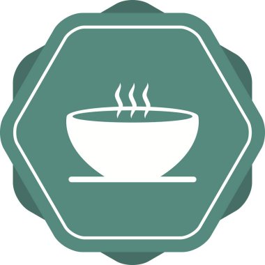 Eşsiz Sıcak Çorba Vektörü Kabartma Simgesi