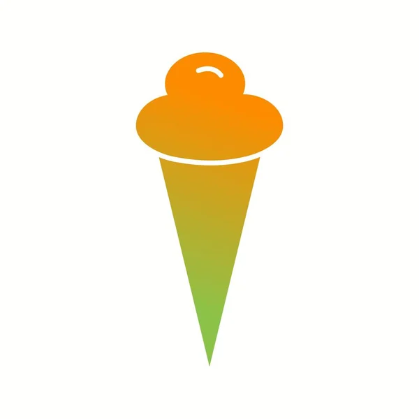 Unique Icecream Cone Vector Glyph Icon — Stock Vector