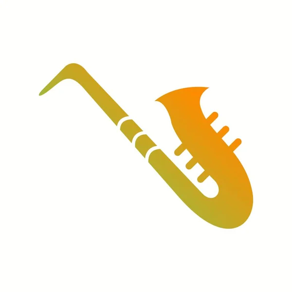 Icono Único Del Glifo Del Vector Del Saxofón — Vector de stock