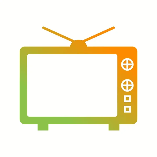 Único Glifo Televisión Vector Icono — Archivo Imágenes Vectoriales