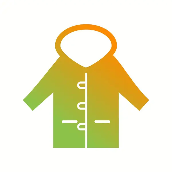 Único Cálido Chaqueta Vector Glifo Icono — Vector de stock