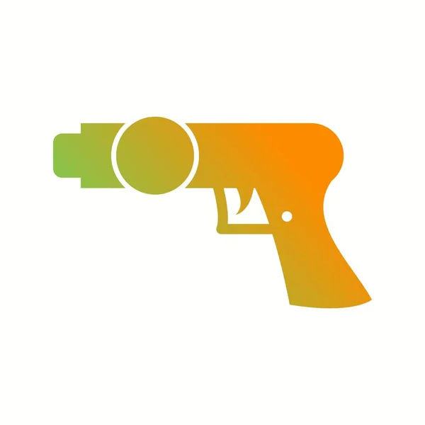 Unique Space Gun Vector Glyph Icon — Stock Vector