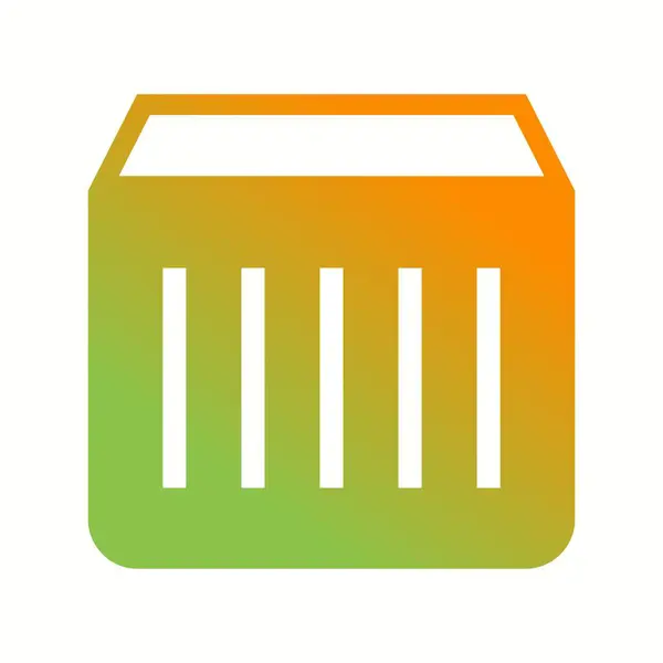Icono Glifo Vectorial Caja Colores Únicos — Vector de stock