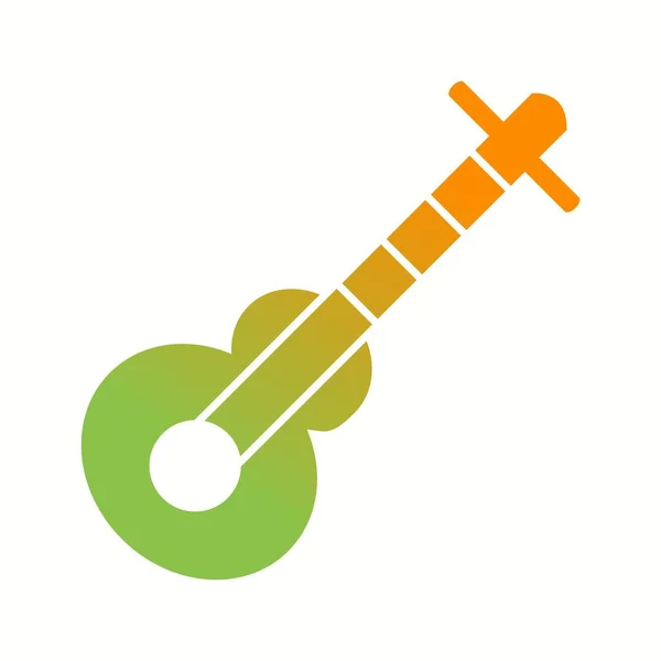 Einzigartiges Guitar Vector Glyph Icon — Stockvektor