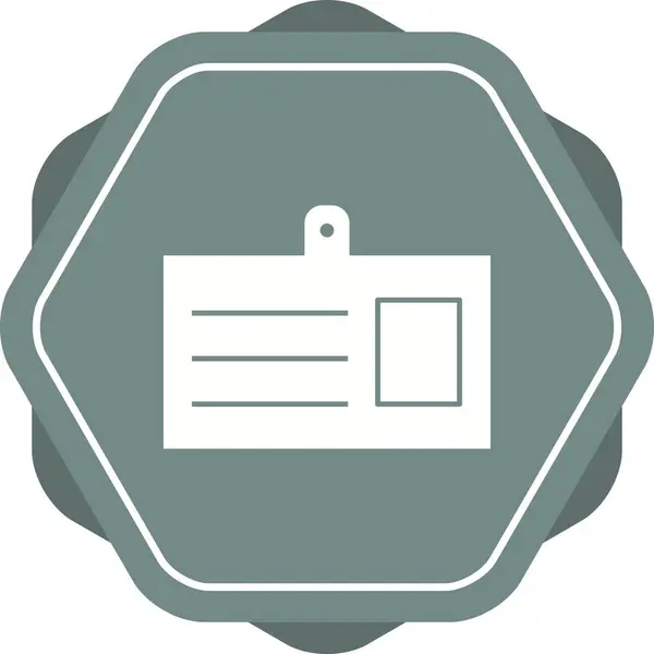 Icône Glyphe Vectoriel Carte Laissez Passer Unique — Image vectorielle