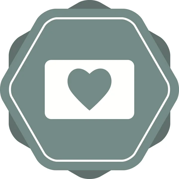 Unique Heart Vector Glyph Icon — Stock Vector