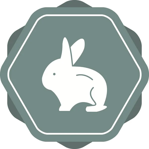 Уникальная Векторная Икона Кролика — стоковый вектор