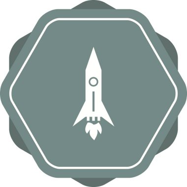 Benzersiz Roket Vektör Kabartma Simgesi