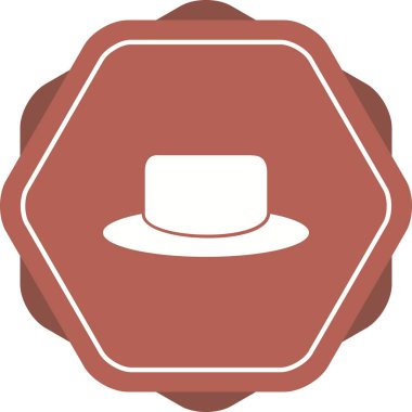 Eşsiz Şapka Vektörü Kabartma Simgesi