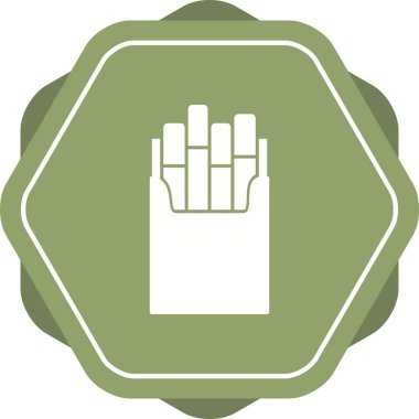 Eşsiz Sigara Paketi Vektör Kabartma Simgesi