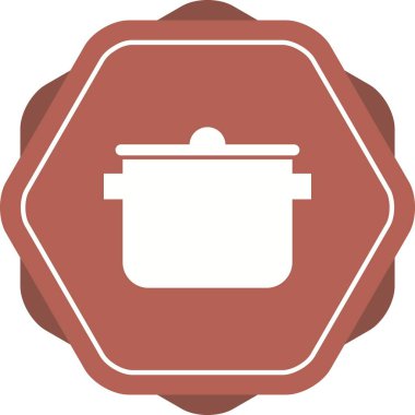 Eşsiz Pişirme Tenceresi Vektörü Kabartma Simgesi