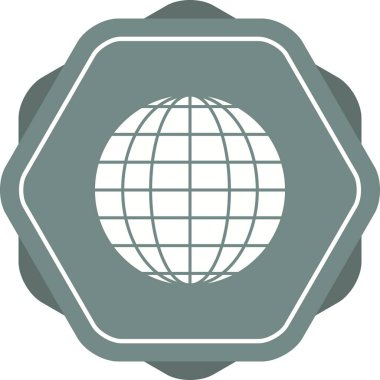 Benzersiz Küre Vektör Kabartma Simgesi