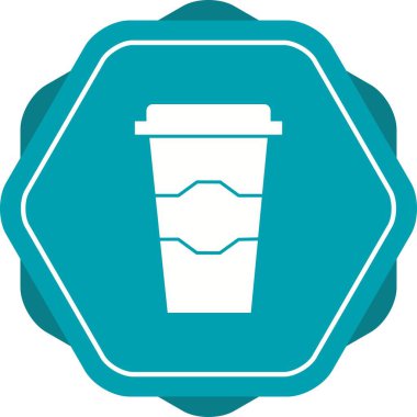 Eşsiz Kahve Camın Vektörü Kabartma Simgesi