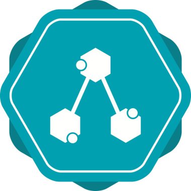 Eşsiz Kimyasal Yapı Vektörü Şekil Simgesi