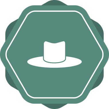 Benzersiz Şapka I Vektör Kabartma Simgesi