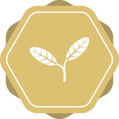 Eşsiz Yapraklar Vektör Kabartma Simgesi Simgesi