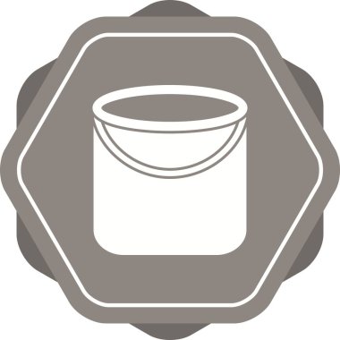 Eşsiz Kum Kovası Vektör Kabartma Simgesi