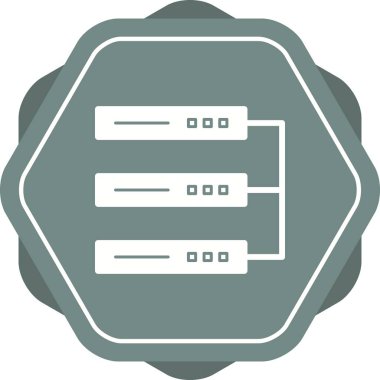 Eşsiz Veri Merkezi Vektör Kabartma Simgesi