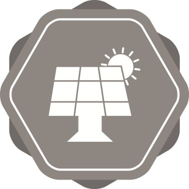 Eşsiz Güneş Paneli Vektör Kabartma Simgesi