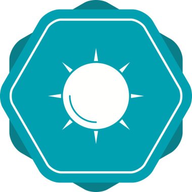 Eşsiz Güneş Vektörü Kabartma Simgesi