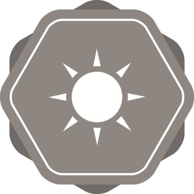 Eşsiz Güneş II Vektör Kabartma Simgesi