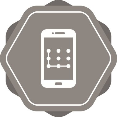 Benzersiz Desen Kilit Vektör Kabartma Simgesi