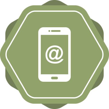 Benzersiz E- posta Adresi Vektör Kabartma Simgesi