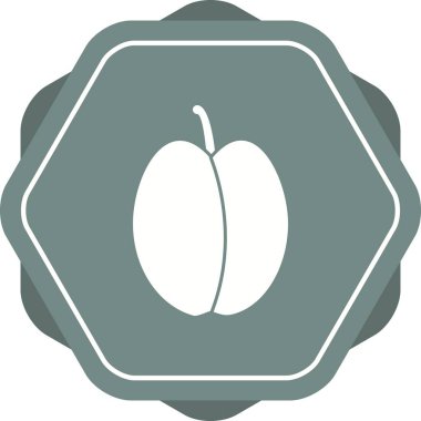 Eşsiz Erik Vektörü Kabartma Simgesi