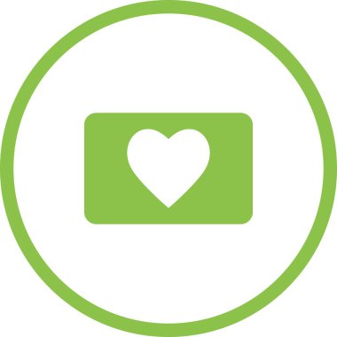 Eşsiz Kalp Vektörü Kabartma Simgesi