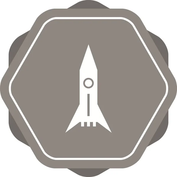 Unico Space Shuttle Vector Glyph Icona — Vettoriale Stock