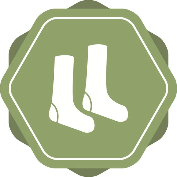 Glyphe Vectoriel Chaussettes Unique Icône — Image vectorielle