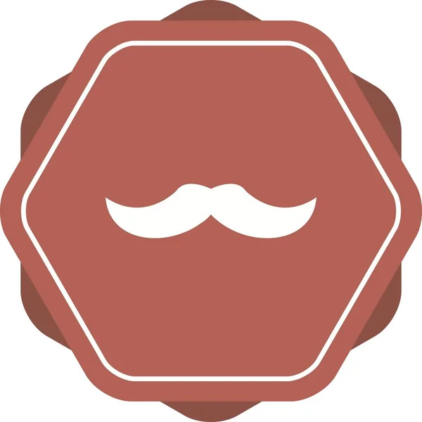 Унікальний Moustache Vector Glyph Icon — стоковий вектор