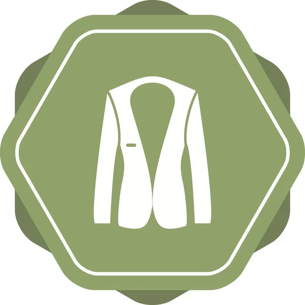 Único Jacket Vector Glyph Ícone — Vetor de Stock