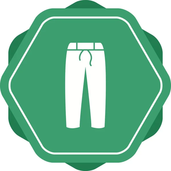 Único Pantalón Vector Glifo Icono — Vector de stock