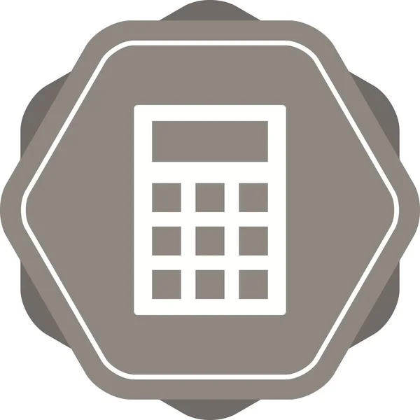 Unieke Calculator Vector Glyph Ikoon — Stockvector