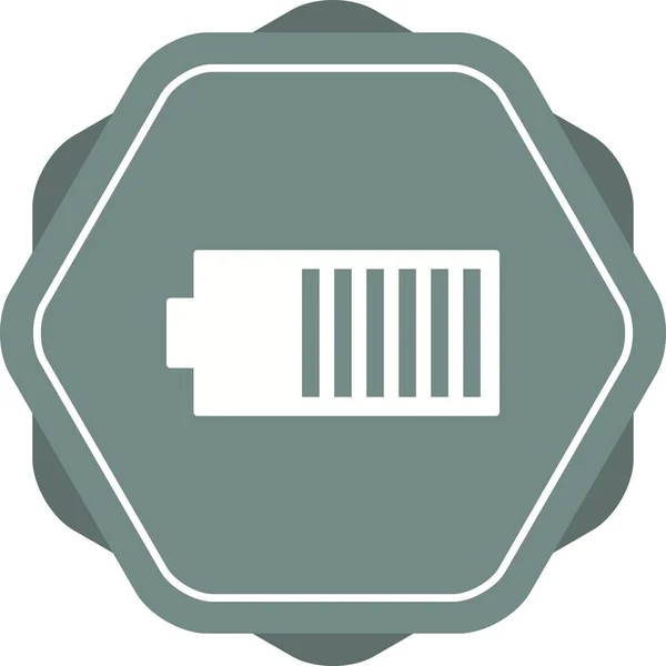 Unieke Batterij Vector Glyph Ikoon — Stockvector