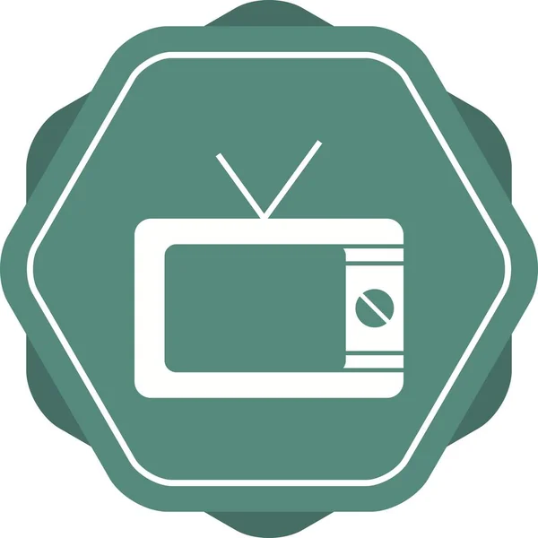 Unique Television Vector Glyph Icon — Stock Vector