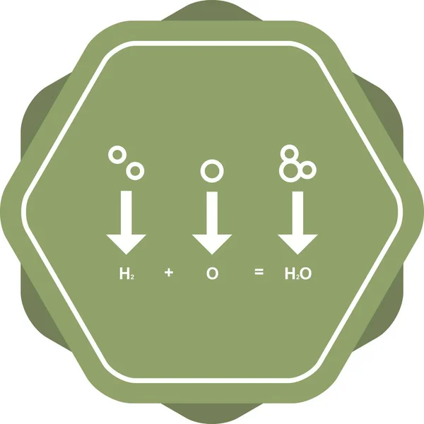 Fórmula Química Única Vector Glyph Icon —  Vetores de Stock